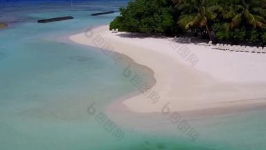 空中视图旅游异国情调的旅游海滩冒险绿松石环礁湖白色桑迪背景